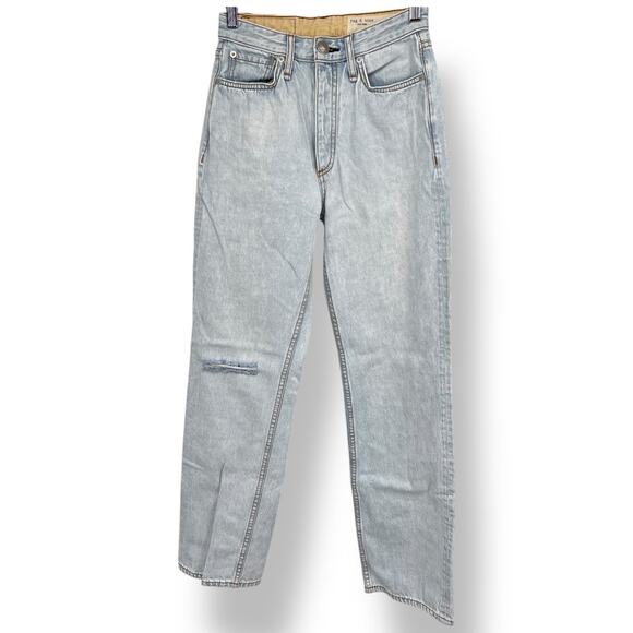 rag & bone Alex High Rise Straight Leg in Primrose Jeans Women's 25 Blue - Picture 2 of 12